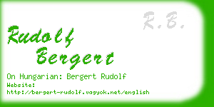 rudolf bergert business card